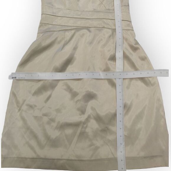 Adorable ROMY sweetheart champagne ivory classic night out dress size L - Picture 9 of 11